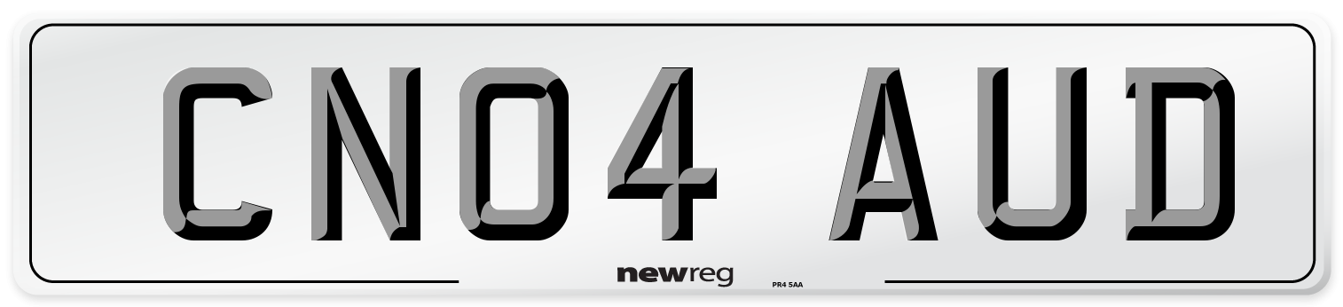 CN04 AUD Number Plate from New Reg